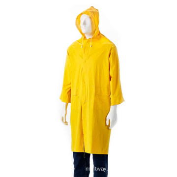 PVC adult rainwear with button and hood